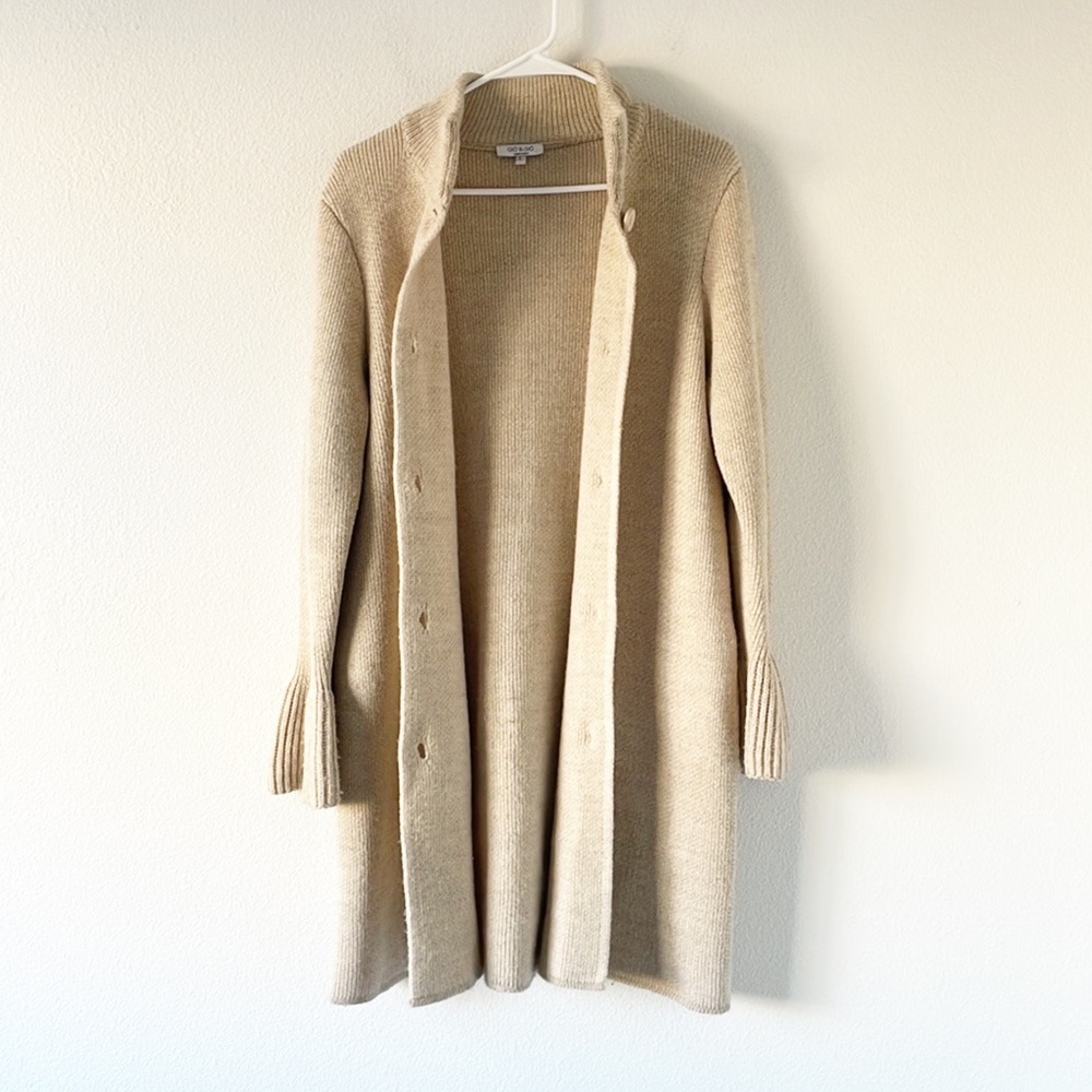 Gio & Gio Wool Blend Cardigan Sweater Size large